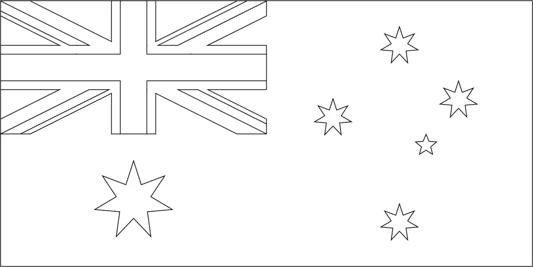 Bandeira da Australia para colorir