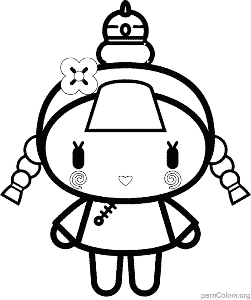 Ching da Pucca para colorir