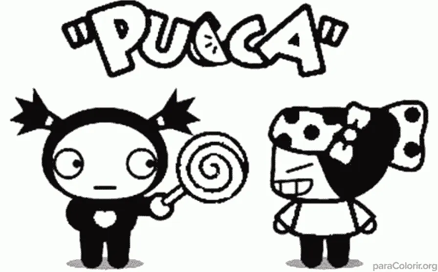 Garu dando Pirulito para Pucca