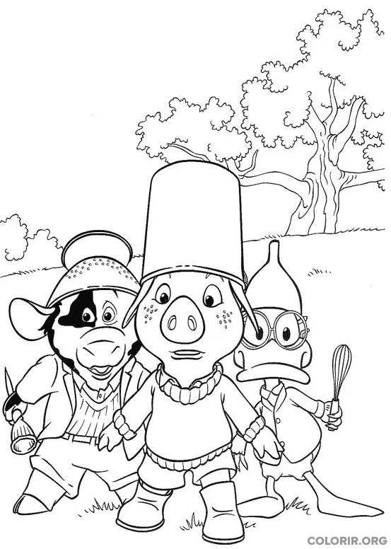 Piggley Dannan e Fernandes brincando com Panelas