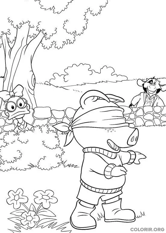 Piggley Dannan e Fernandes brincando de Esconde Esconde