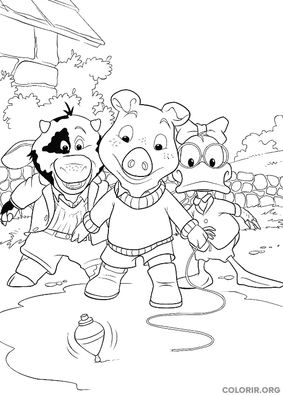 Piggley Dannan e Fernandes brincando de Piao