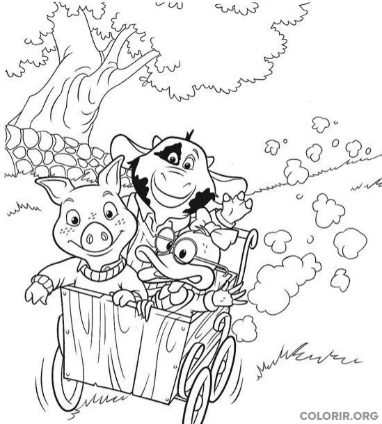 Piggley Dannan e Fernandes Descendo Ladeira em Carrinho