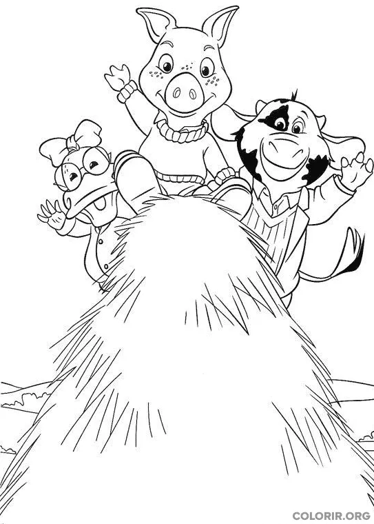 Piggley Dannan e Fernandes em Cima do Feno