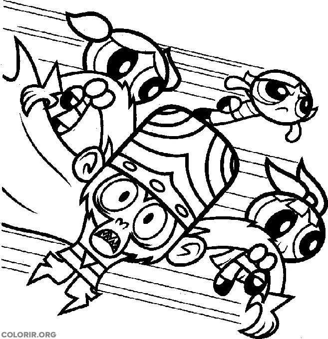 As Meninas Super Poderosas Capturando Macaco Louco