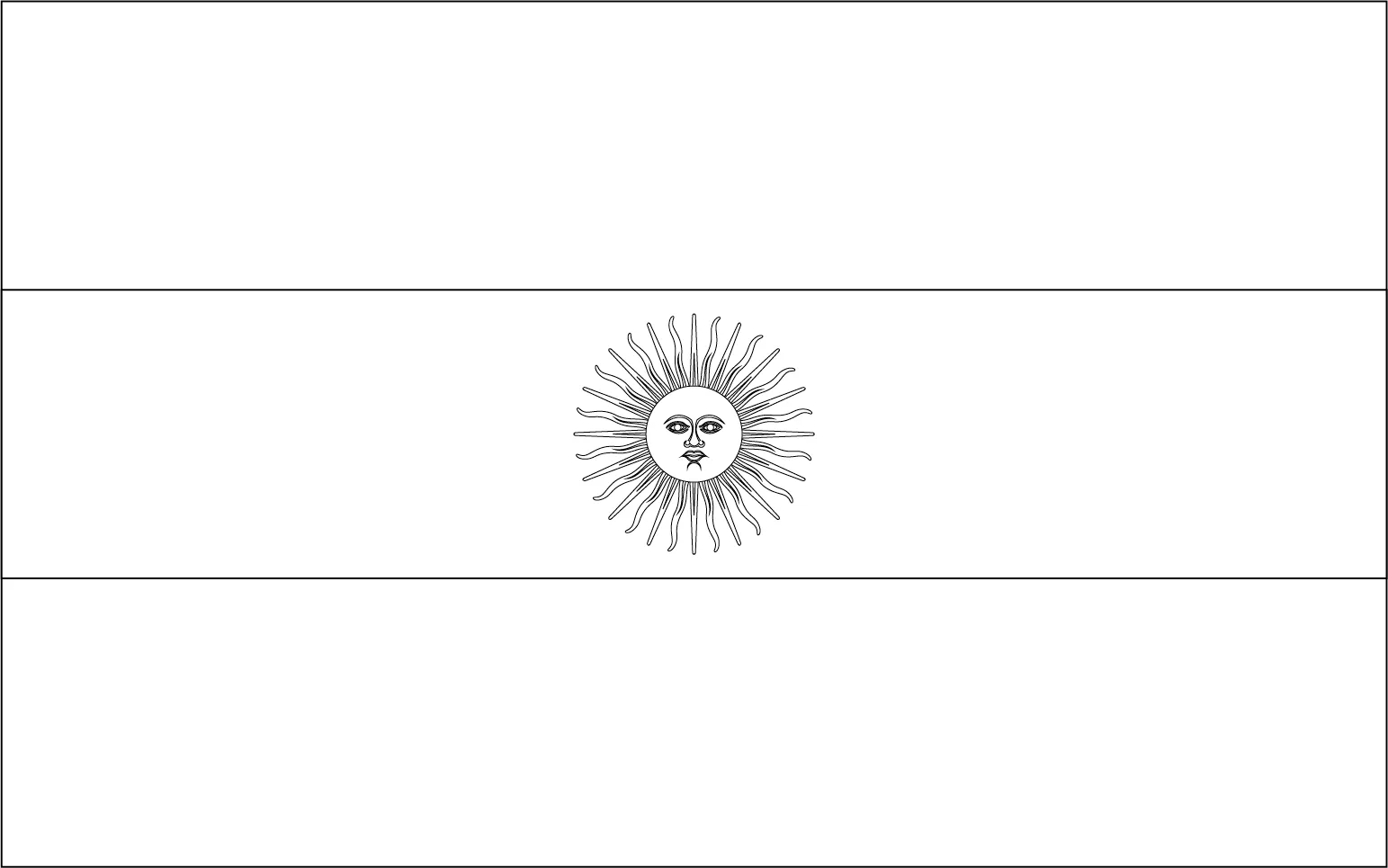 Bandeira da Argentina para colorir
