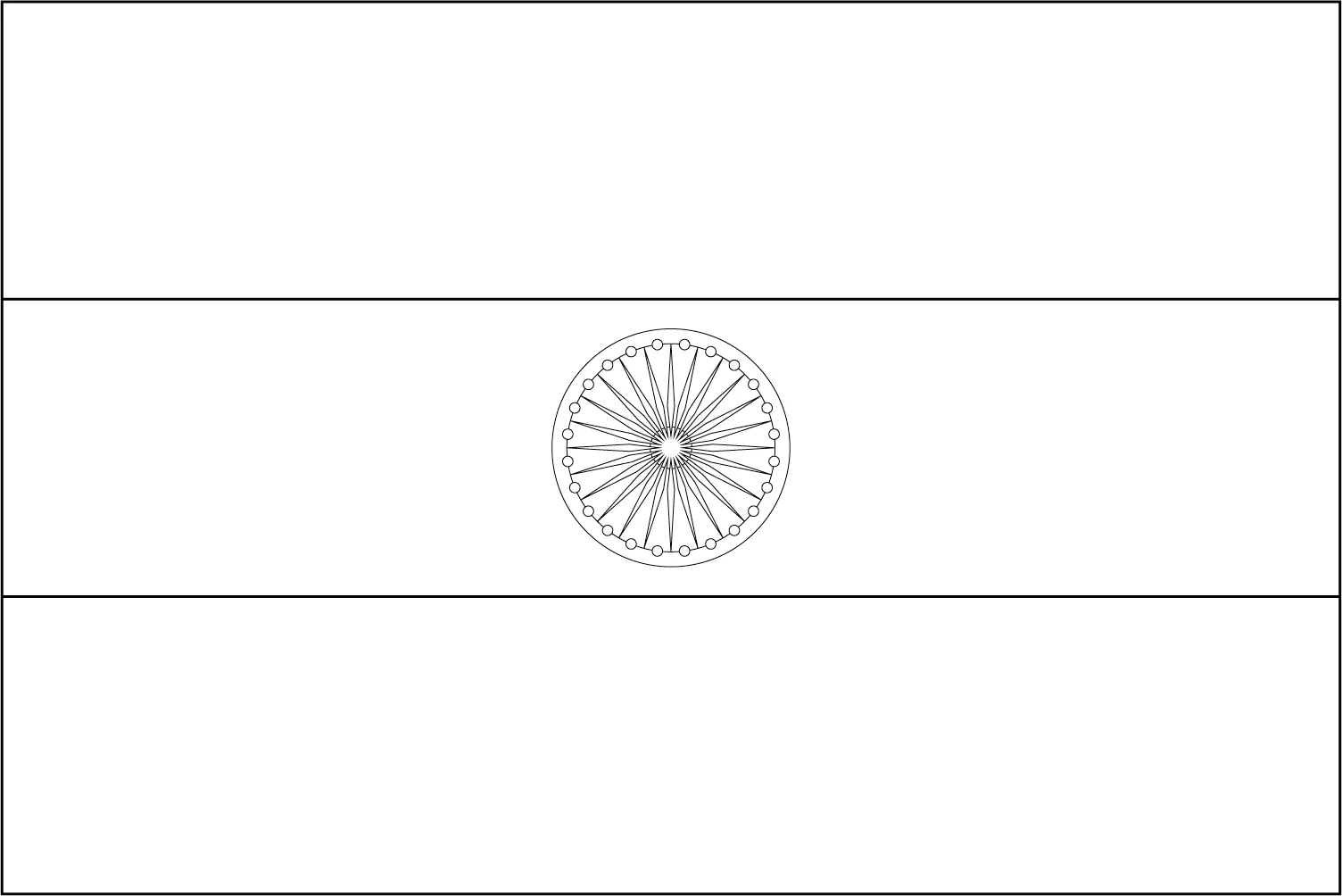 Bandeira da India para colorir