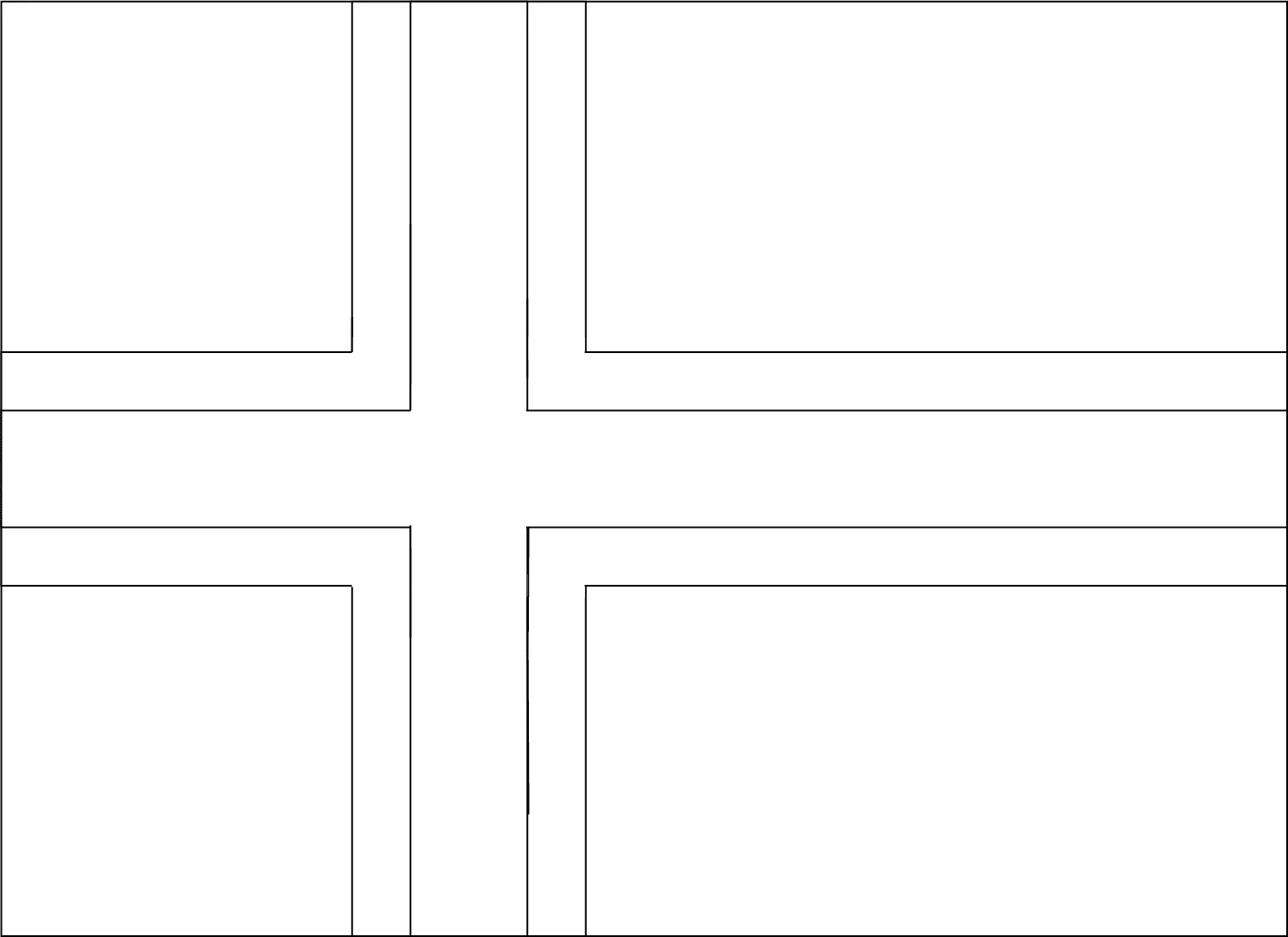 Bandeira da Noruega para colorir