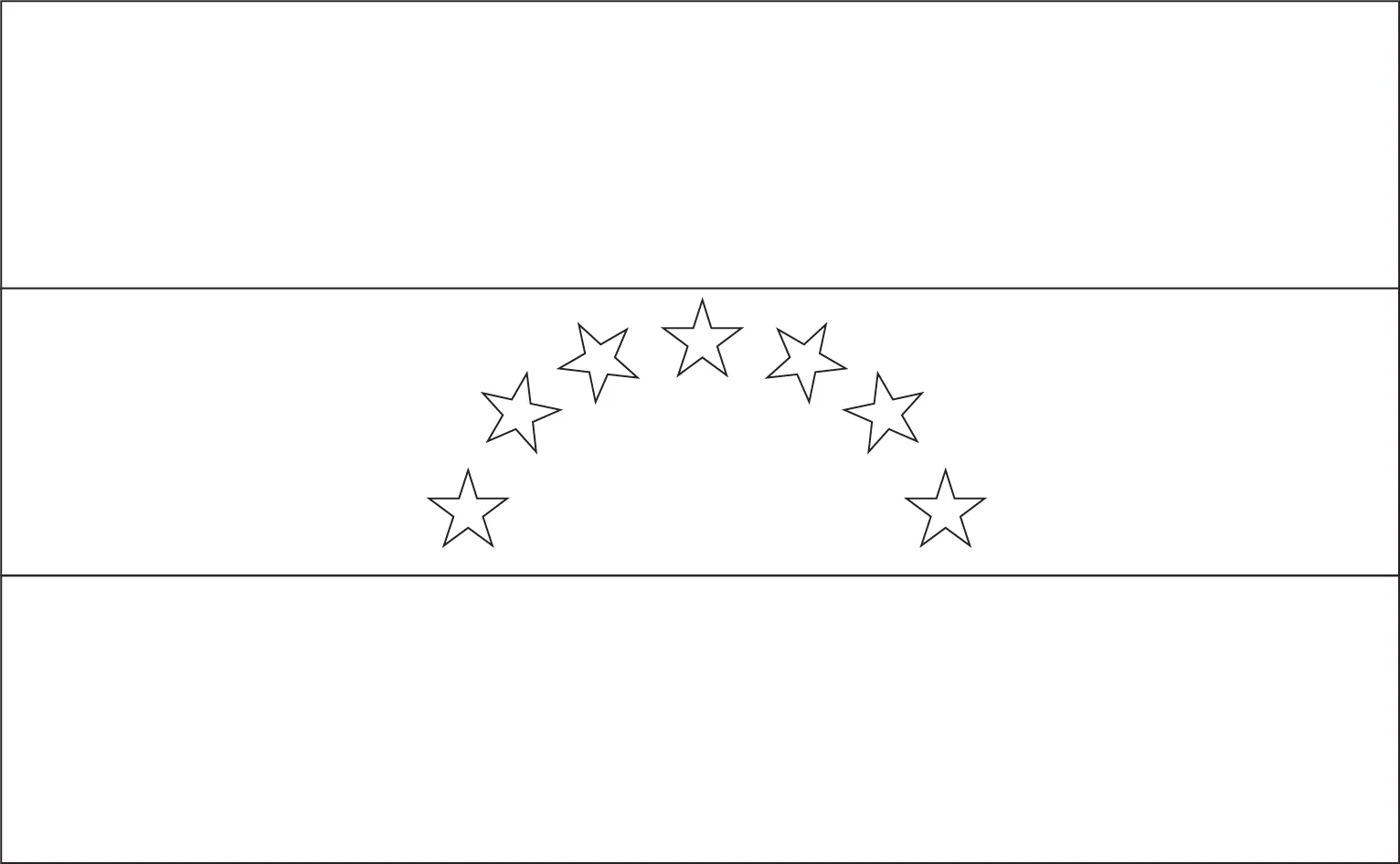 Bandeira da Venezuela para colorir