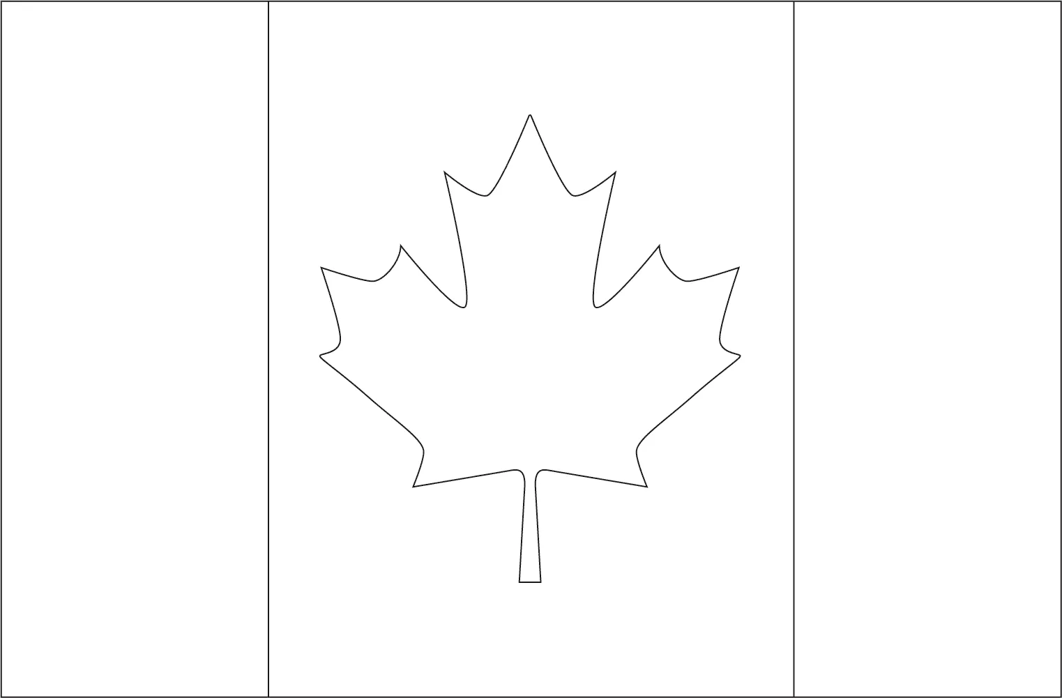 Bandeira do Canada para colorir