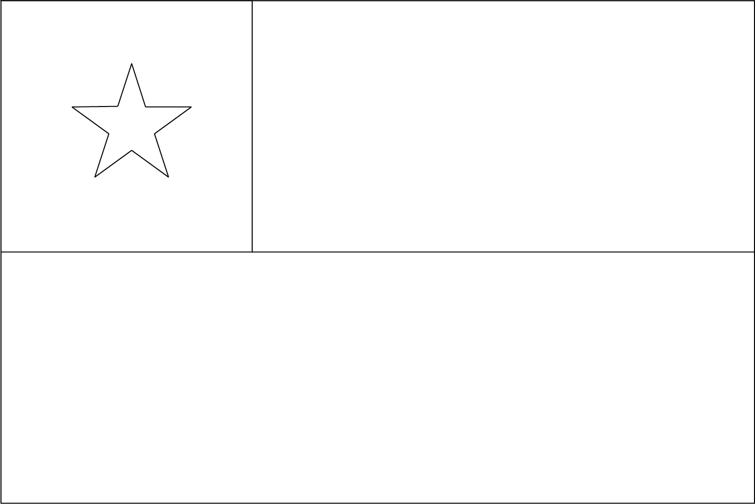 Bandeira do Chile para colorir