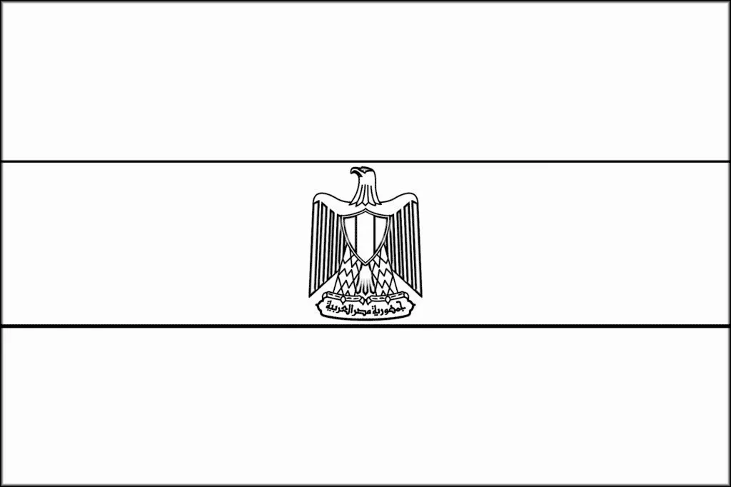 Bandeira do Egito para colorir