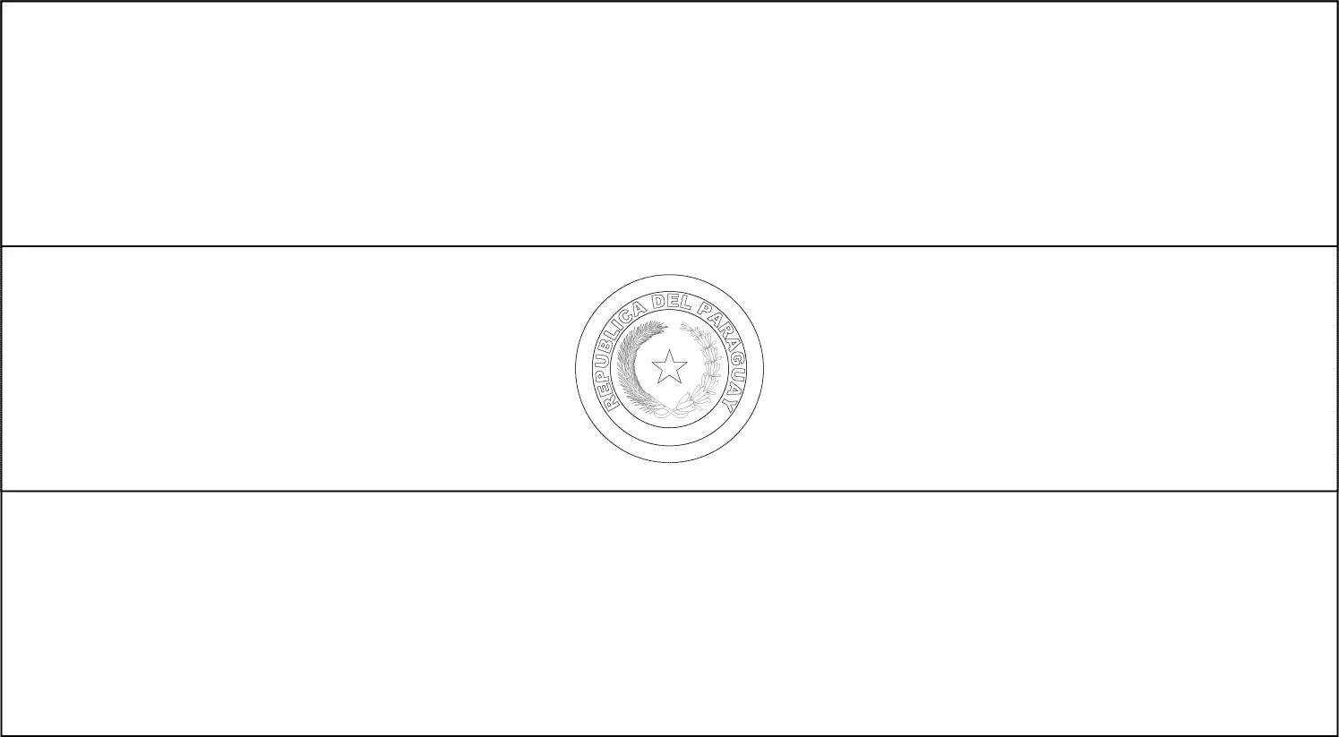 Bandeira do Paraguai para colorir