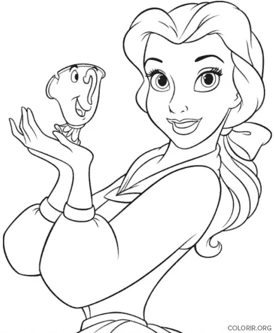 Bela e Zip para colorir