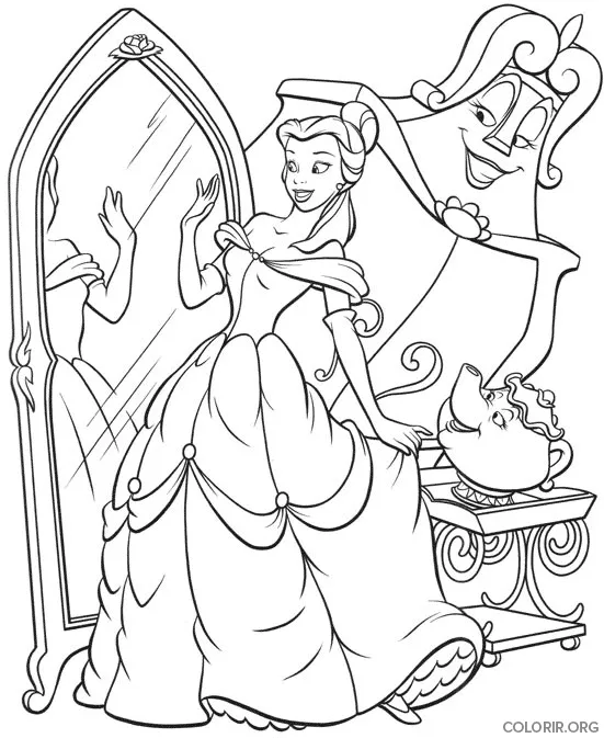 Bela no Espelho com seus Amigos