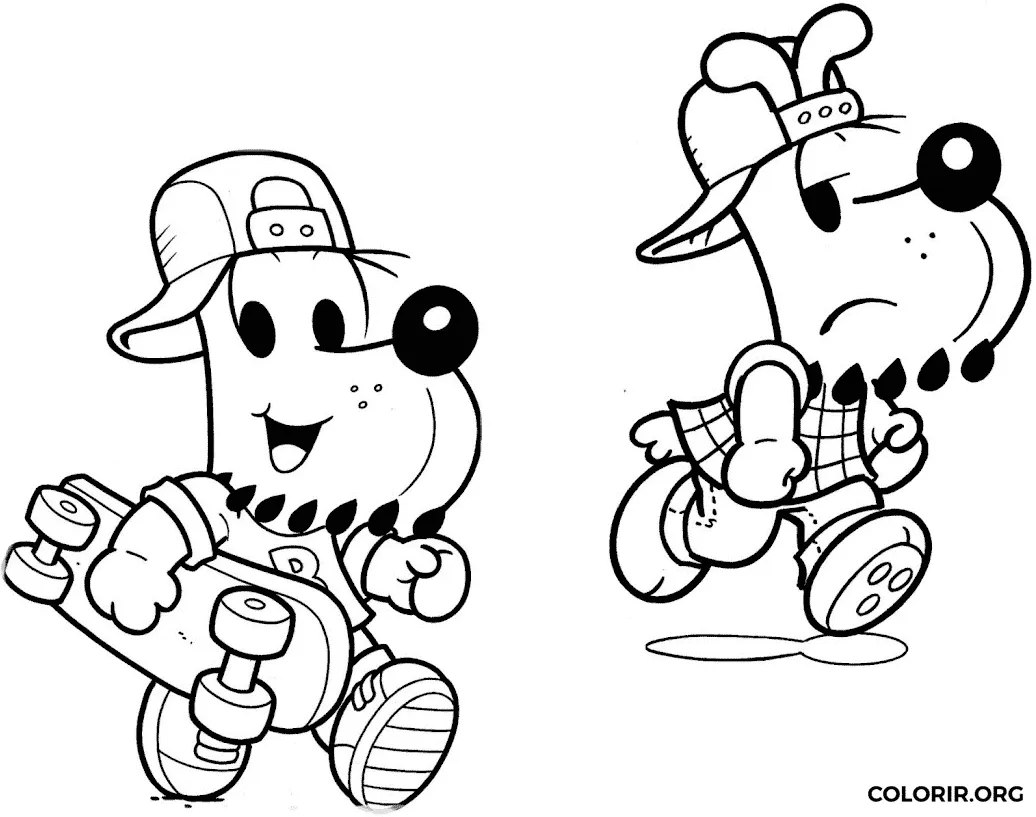 Bidu Vestido com Roupa para colorir