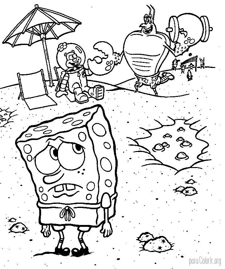 Bob Esponja na Praia