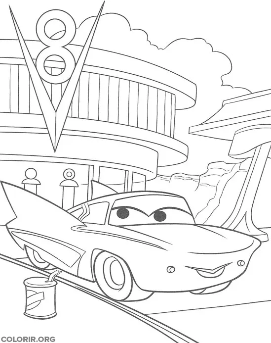 Carro Antigo do Filme Carros para colorir