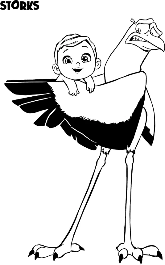 Cegonha Segurando Bebe em Cegonhas