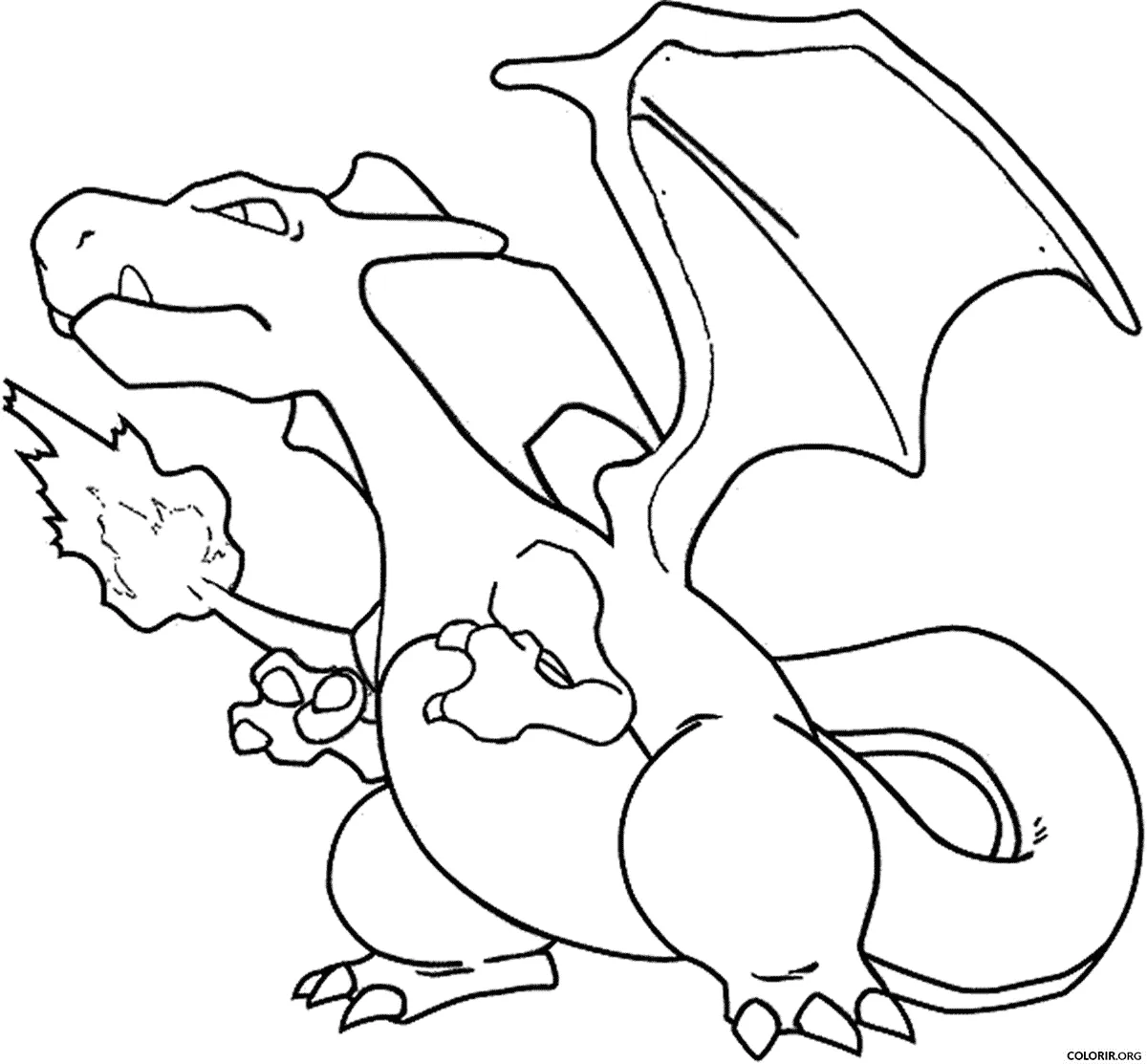 Charizard para colorir