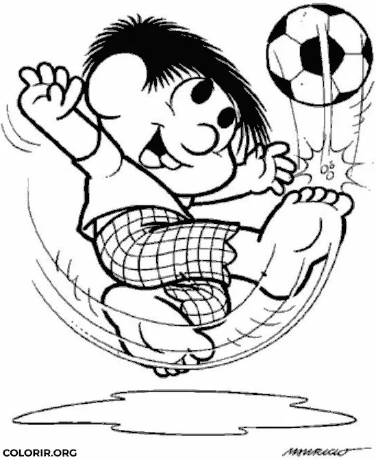 Chico Bento jogando Futebol