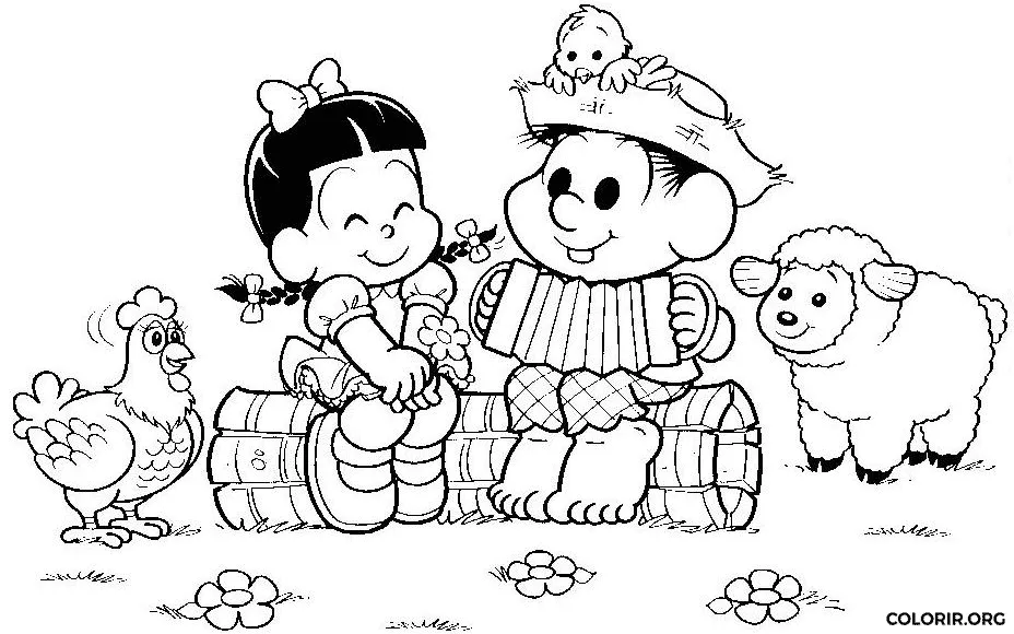 Chico Bento Rosinha e Animais da Fazenda