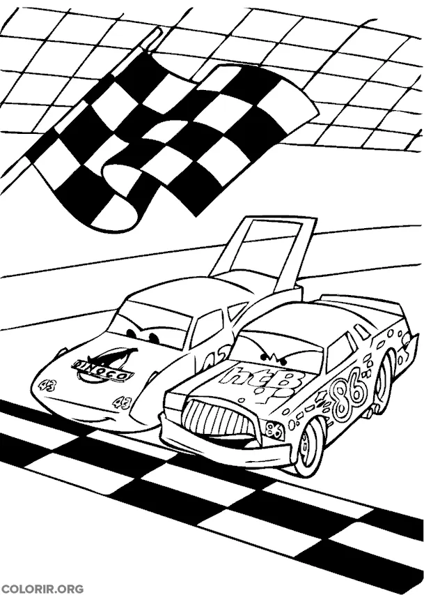 Corrida Entre Personagens de Carros