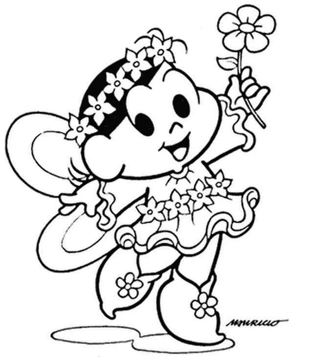 Desenho da Magali de Fada para colorir