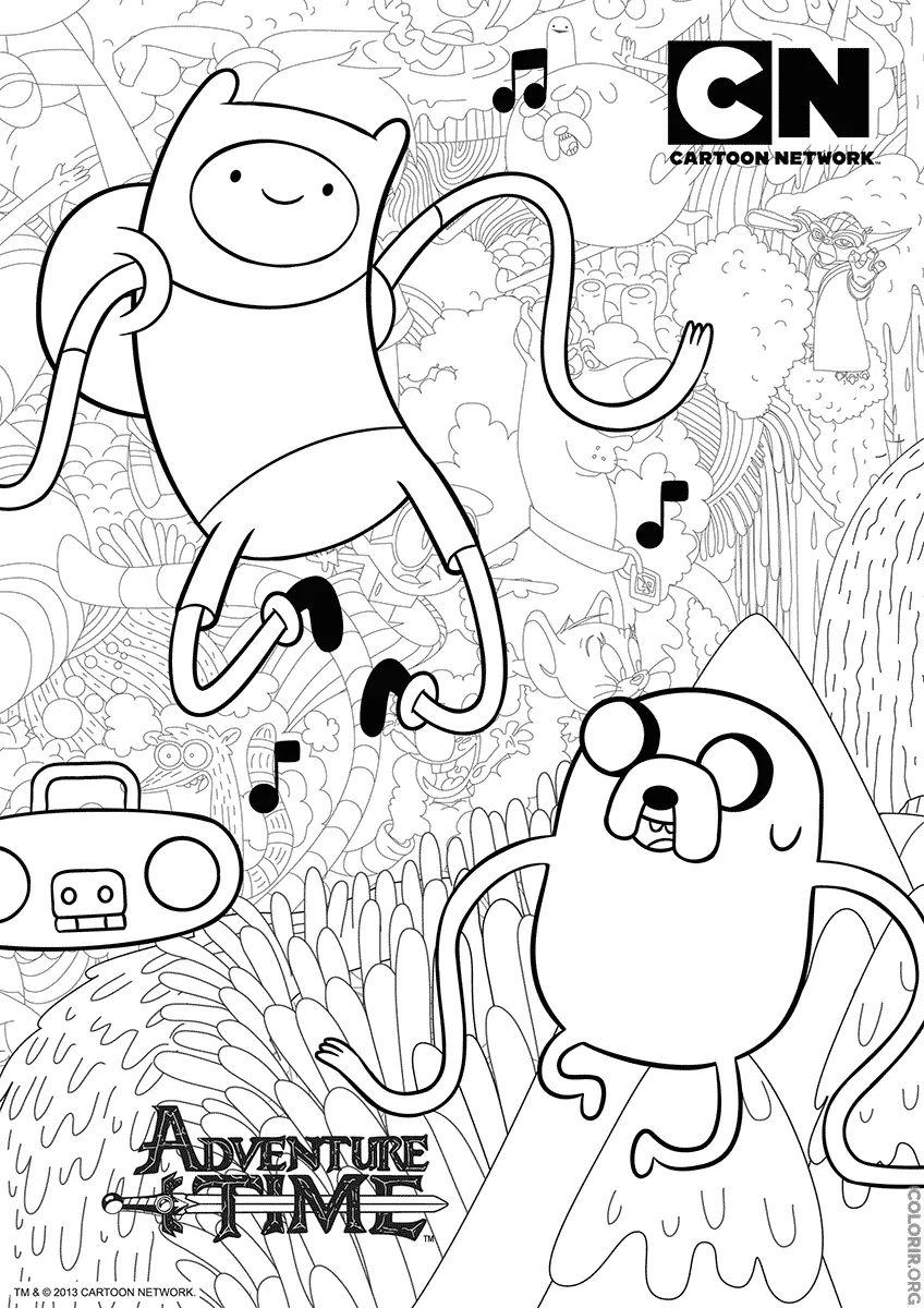 Desenho de Hora de Aventura para colorir