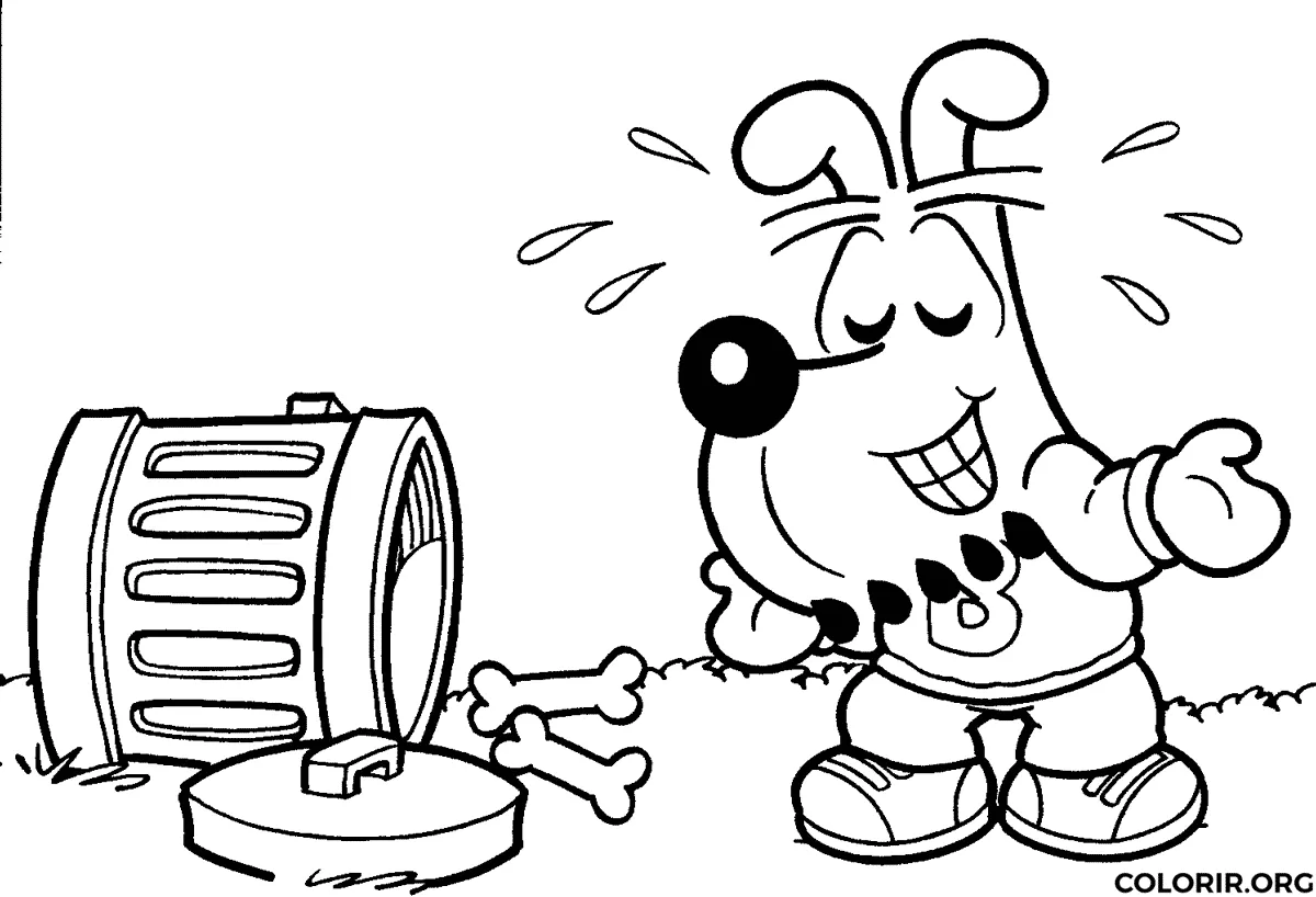 Desenho do Bidu fazendo Bagunca