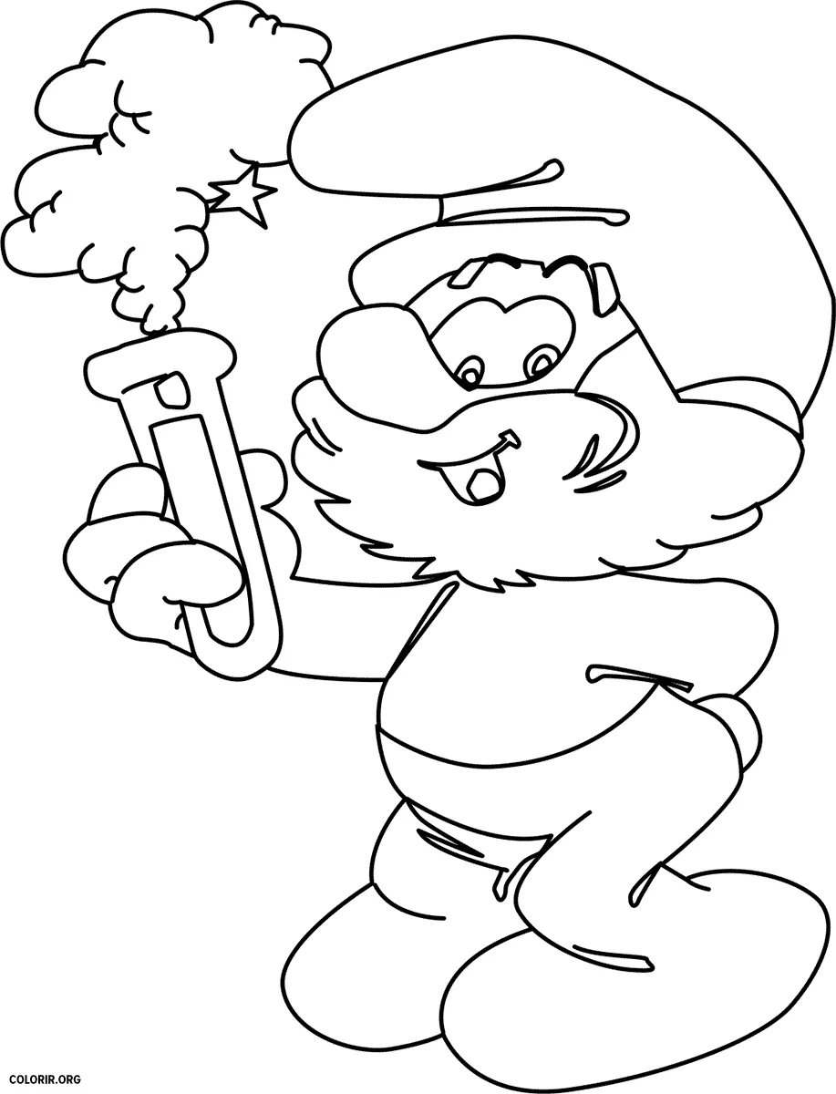 Desenho do Papai Smurf para colorir