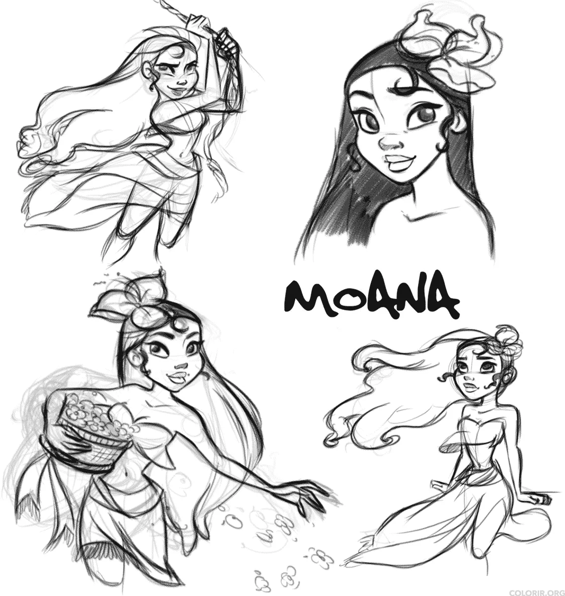 Desenhos a Mao de Moana