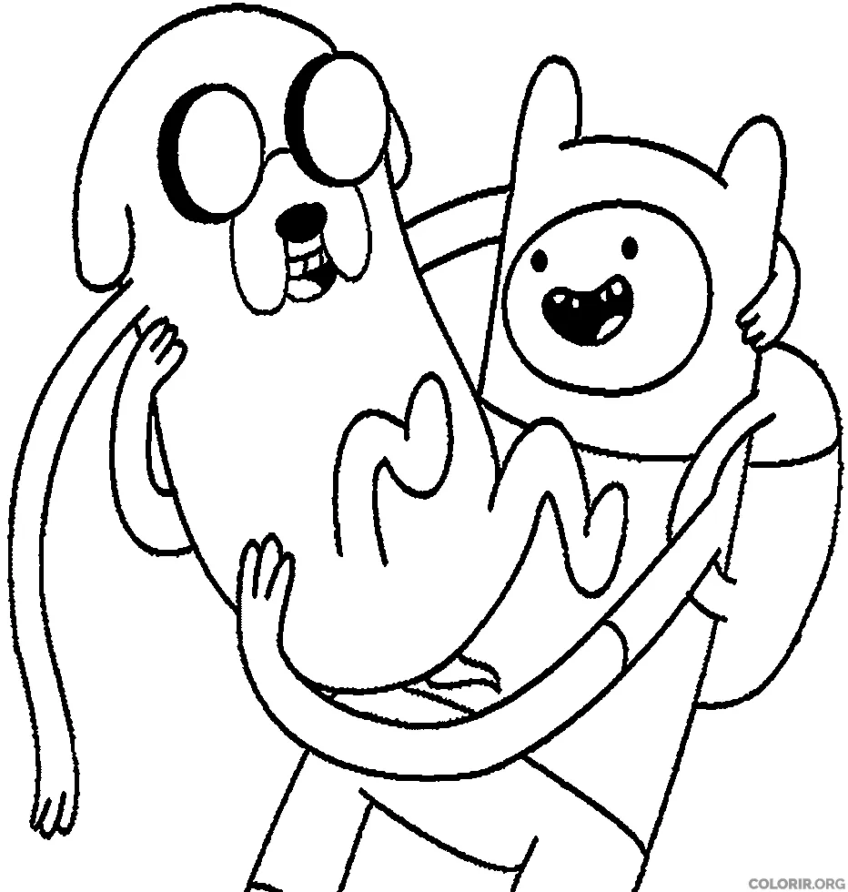 Finn com Jake no Colo