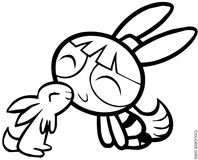 Florzinha brincando com Coelho