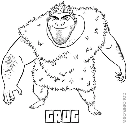 Grug Crood para colorir