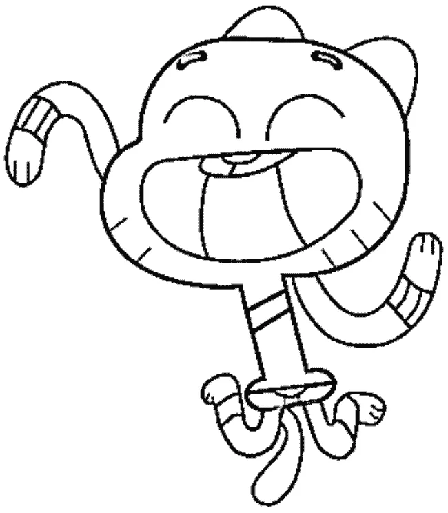 Gumball Sorrindo e dancando