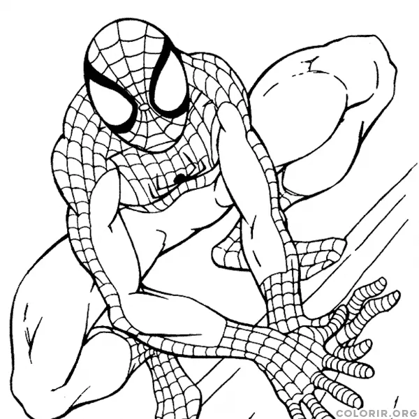 Homem Aranha colorir 01