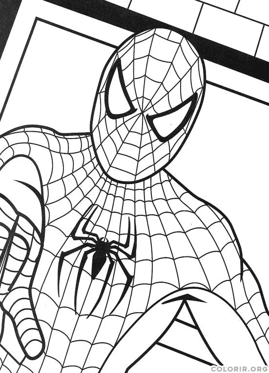 Homem Aranha colorir 03