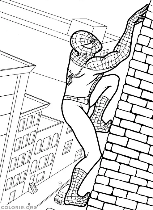 Homem Aranha Escalando Parede