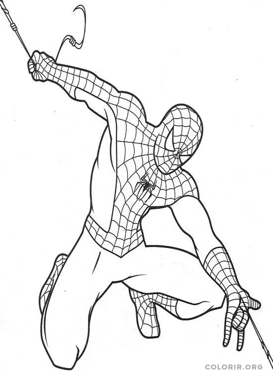 Homem Aranha jogando sua Teia