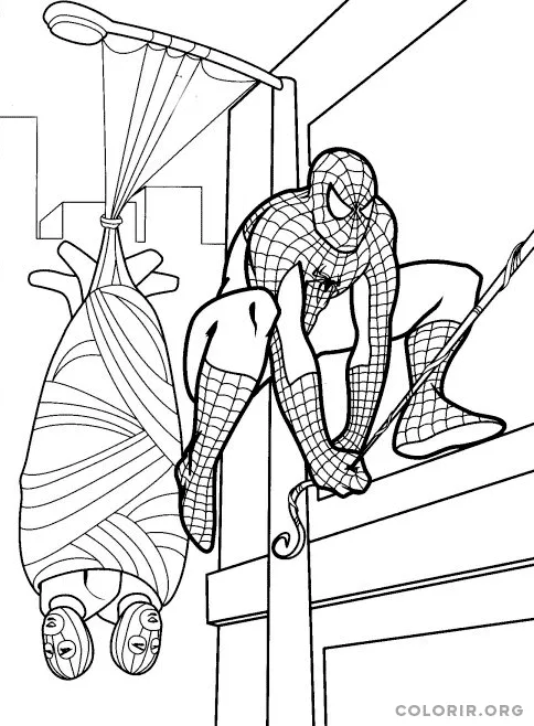 Homem Aranha Prende Ladroes em Teia