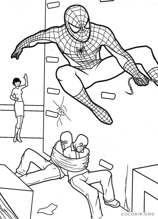 Homem Aranha Prendendo Ladroes
