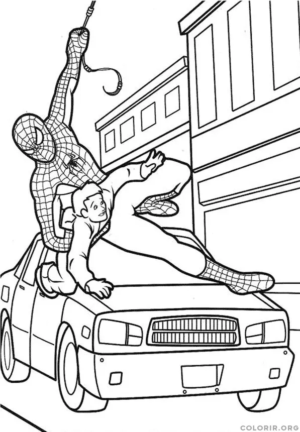 Homem Aranha salvando Pessoa Inocente