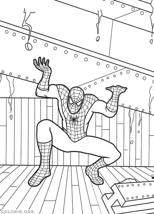 Homem Aranha Segurando Viga de Aco