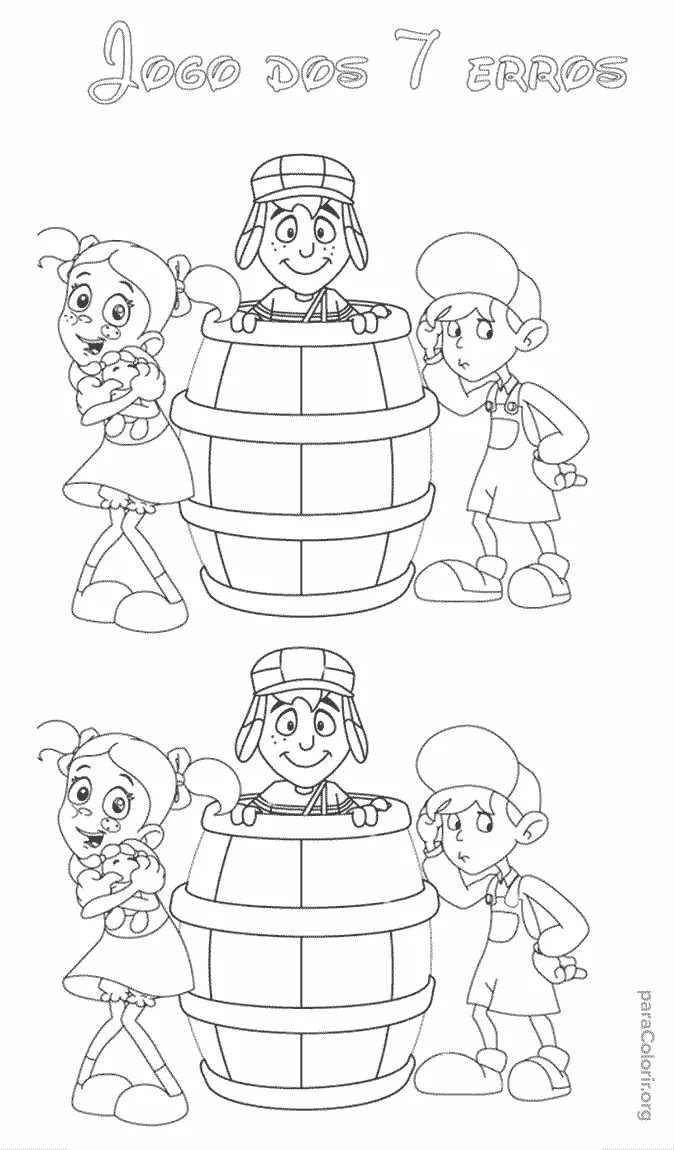 Jogo Dos 7 Erros do Chaves para Imprimir