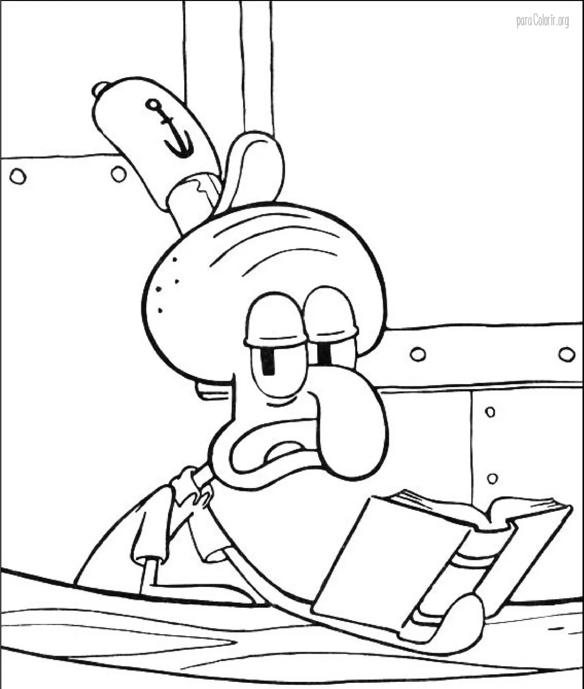 Lula Molusco para colorir