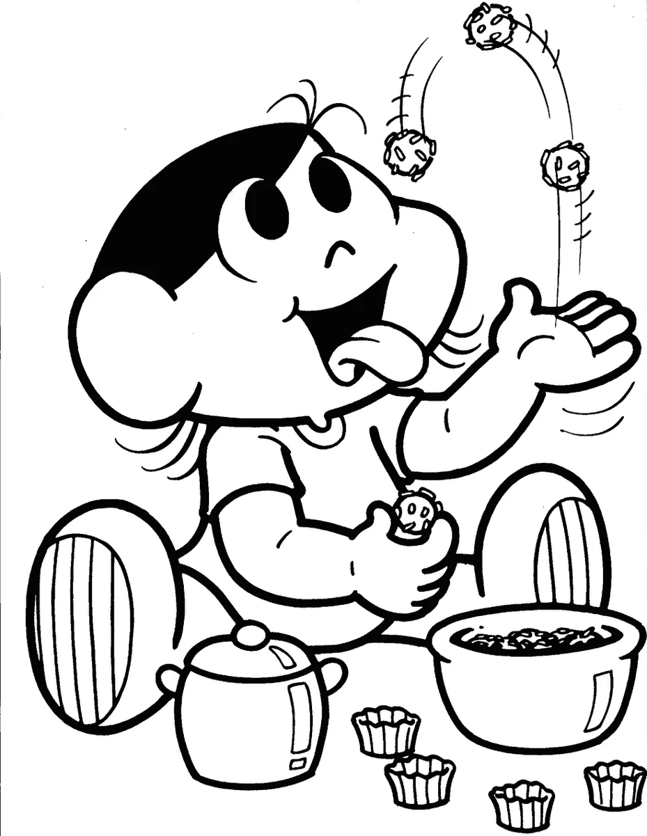 Magali comendo Brigadeiro