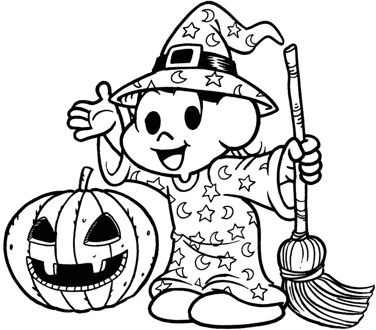 Magali de Bruxa para Halloween