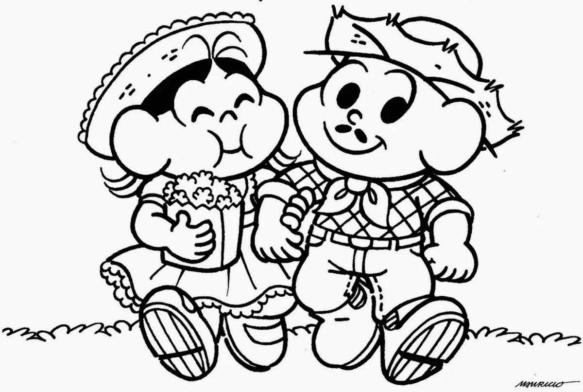 Magali e Cebolinha na Festa Junina