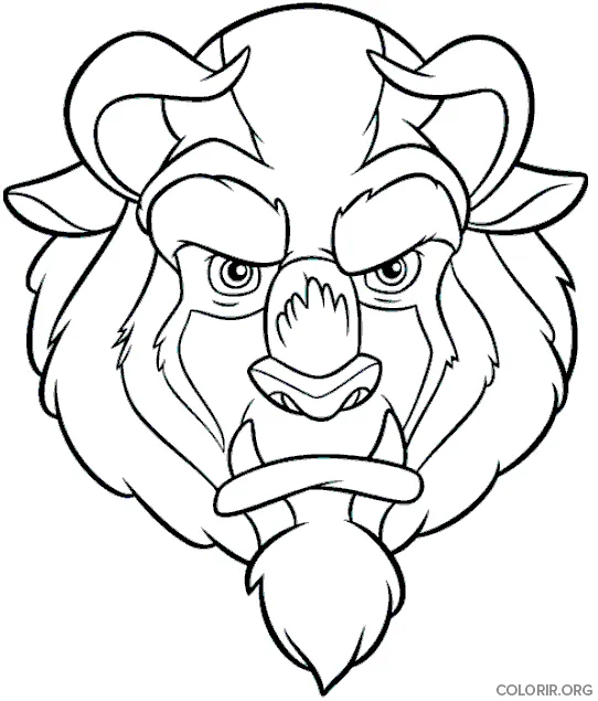 Mascara do Fera para colorir